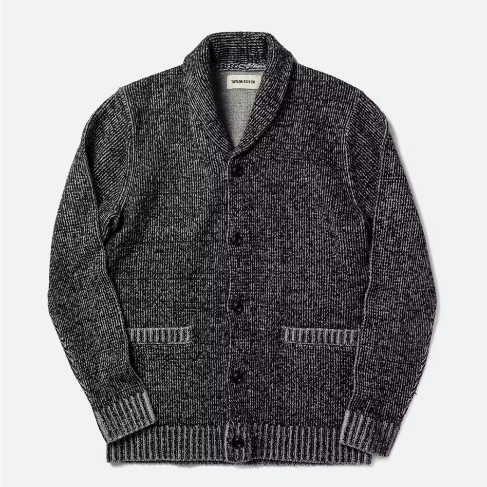 NWT Taylor Stitch Navy/Grey Cardigan Sweater
